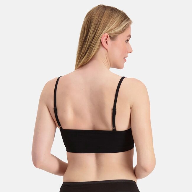 Seamless Bra 2-pack Zwart – Elle Bamboe BH met Verstelbare Bandjes