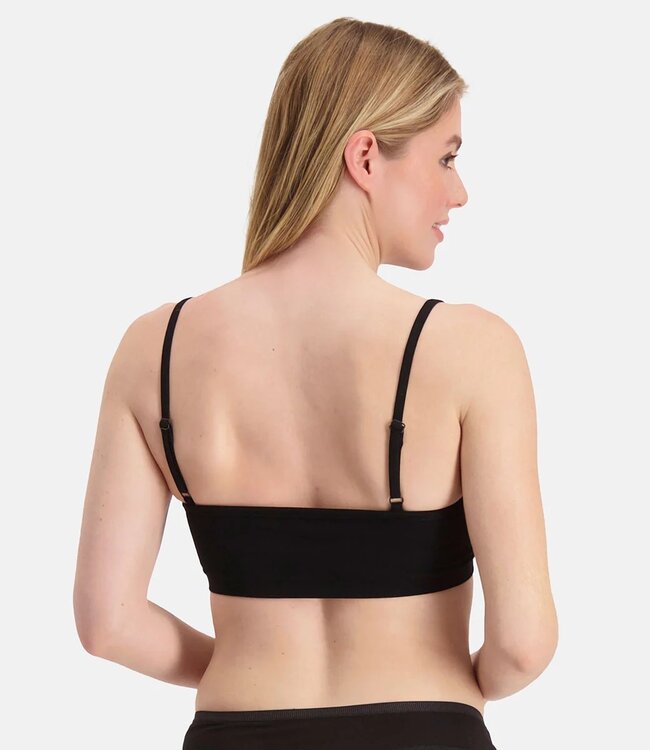Seamless Bra 2-pack Zwart – Elle Bamboe BH met Verstelbare Bandjes