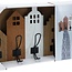 Coat rack with houses