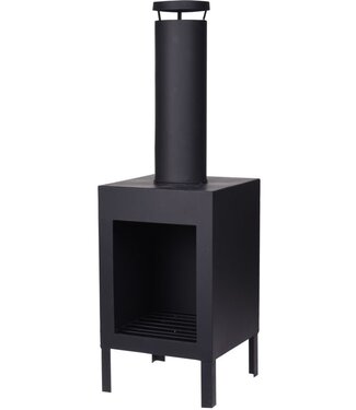 Ambiance Garden Fireplace – 30x30x100 cm – Black Patio Heater