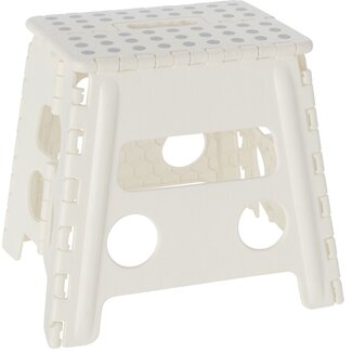 Step Stool – White – Foldable with Anti-Slip