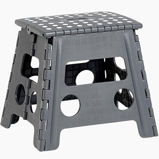 Opstapkruk – Grijs – Vouwbaar met Anti-Slip