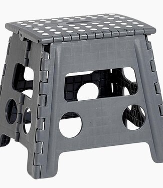 Opstapkruk – Grijs – Vouwbaar met Anti-Slip