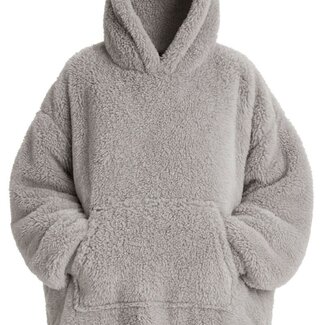 Hoodie voor Dames – Grijs – Teddy Polyester