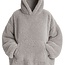 Women's Hoodie – Gray – Teddy Polyester