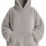 Kapuzenpullover für Damen - Grau - Teddy-Polyester