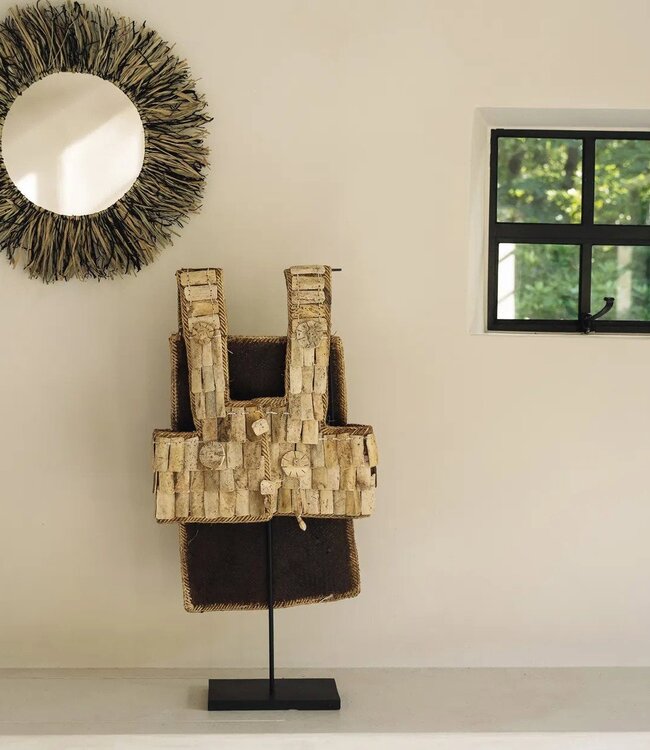 Toraja Sulawesi Warrior on Stand – Buffalo Bone Warrior Coat