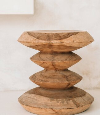 Bazar Bizar The Simi Stool – Stylish Teak Stool or Side Table