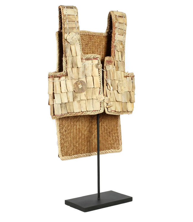 Toraja Sulawesi Warrior on Stand – Buffalo Bone Warrior Coat