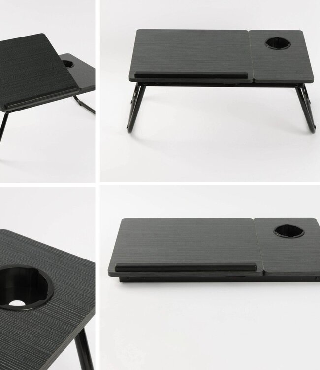 Bedtafel Verstelbaar Zwart- Laptoptafel - Ontbijttafel