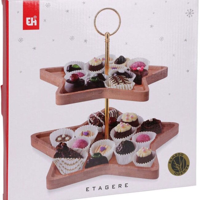 Excellent Houseware Etagere - Weihnachten - 2 Ebenen