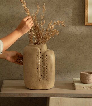 ExpoBazaar Niraan Handmade Ecomix Rattan Vase – Sustainable & Unique