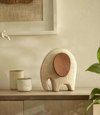 Ecomix Elephant with Wooden Accents