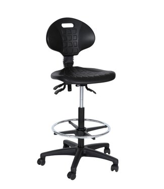 Work chair B PUR High - Nylon base - Black