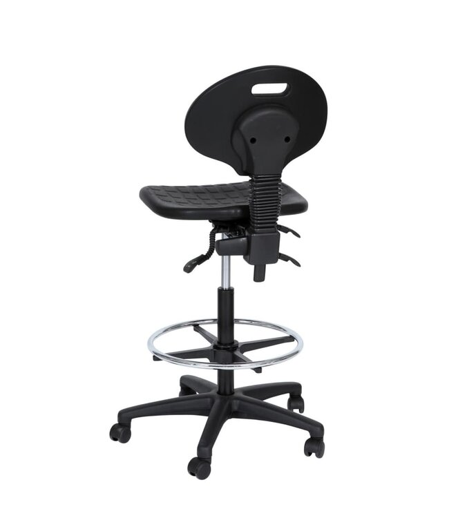Work chair B PUR High - Nylon base - Black