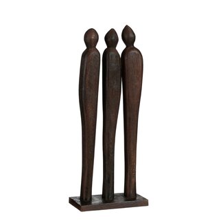 Mica Decorations Decoratief Beeld Bruin Mango Hout 7x18x46 cm