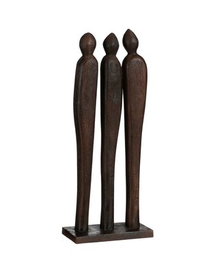 Mica Decorations Decoratief Beeld Bruin Mango Hout 7x18x46 cm