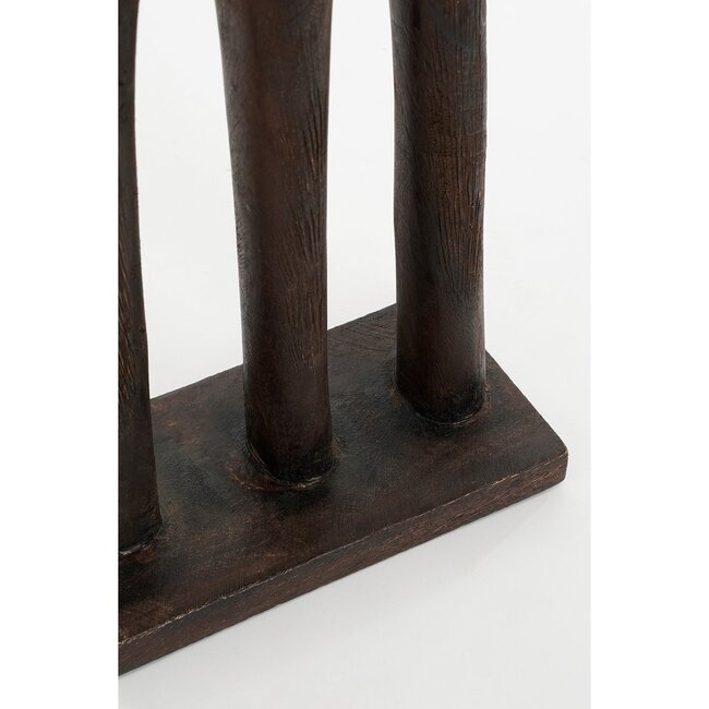 Decoratief Beeld Bruin Mango Hout 7x18x46 cm