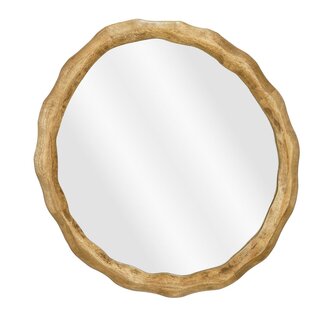 Mica Decorations Dark Brown Mango Wood Wall Mirror 36x2x38 cm