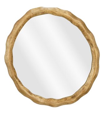 Mica Decorations Dark Brown Mango Wood Wall Mirror 36x2x38 cm