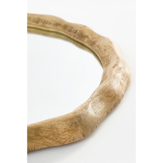 Dark Brown Mango Wood Wall Mirror 36x2x38 cm