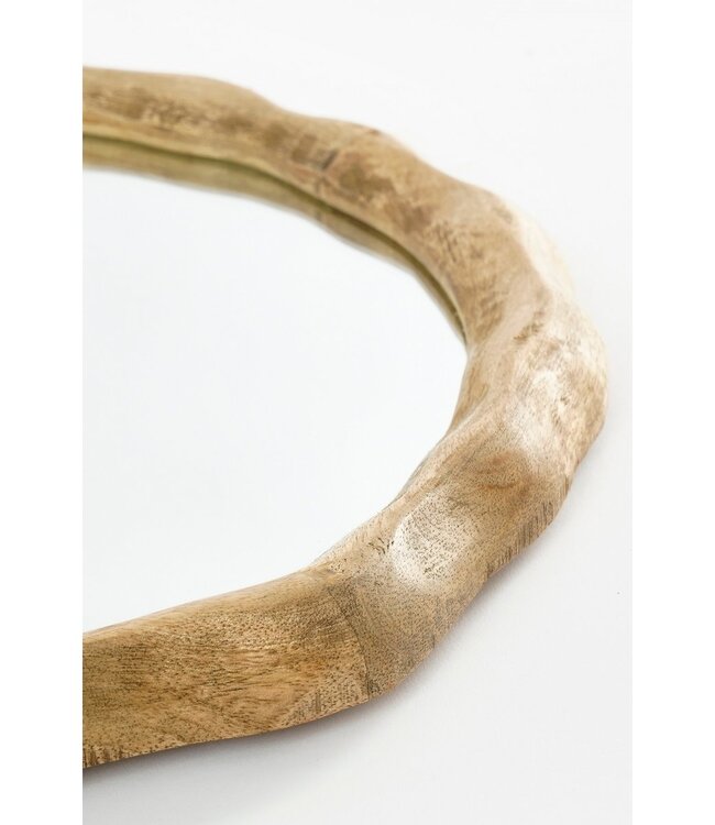 Wandspiegel Donkerbruin Mango Hout 36x2x38 cm