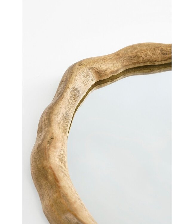 Wandspiegel Donkerbruin Mango Hout 36x2x38 cm