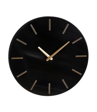 Mica Decorations Black Aluminium Wall Clock Ø35.5 cm