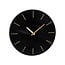 Mica Decorations Brixen Wanduhr aus Aluminium - Schwarz - Ø35,5 cm