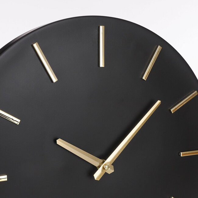 Mica Decorations Brixen Aluminium Wall Clock - Black - Ø35.5 cm