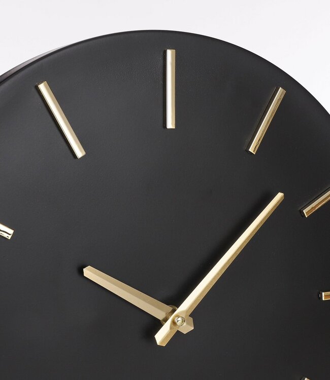 Black Aluminium Wall Clock Ø35.5 cm