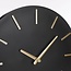 Mica Decorations Brixen Wanduhr aus Aluminium - Schwarz - Ø35,5 cm
