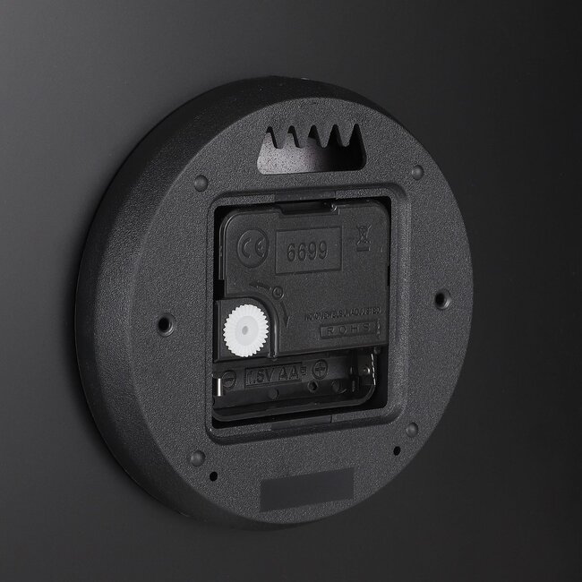 Black Aluminium Wall Clock Ø35.5 cm