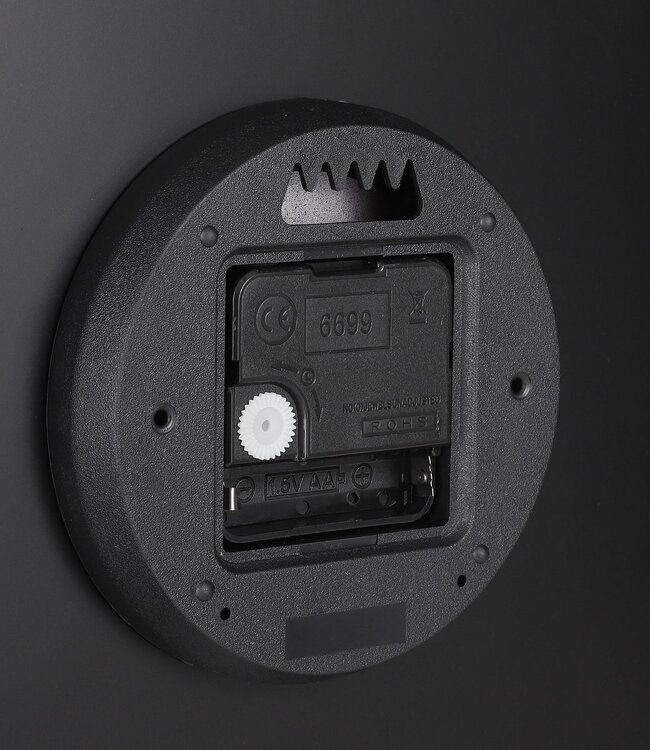 Black Aluminium Wall Clock Ø35.5 cm