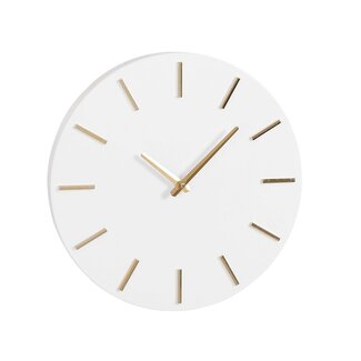 Mica Decorations White Aluminium Wall Clock Ø35.5 cm