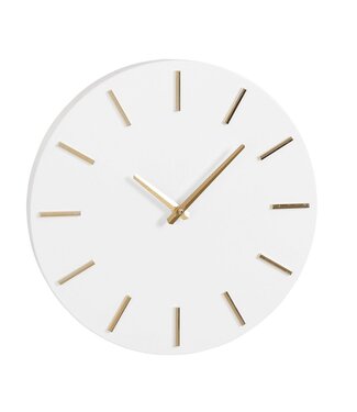Mica Decorations White Aluminium Wall Clock Ø35.5 cm
