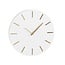 Mica Decorations Brixen Wanduhr aus Aluminium - Weiß - Ø35,5 cm