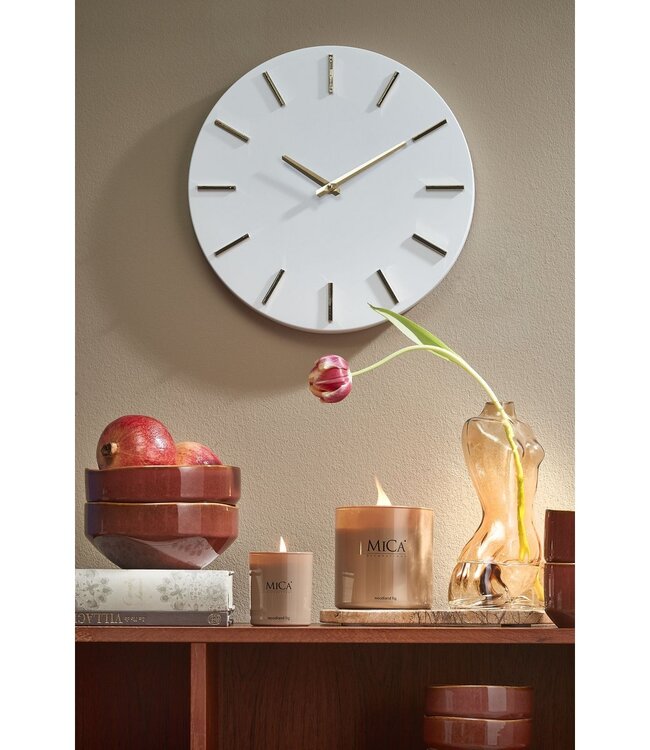 White Aluminium Wall Clock Ø35.5 cm