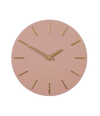 Mica Decorations Brown Aluminium Wall Clock Ø35.5 cm