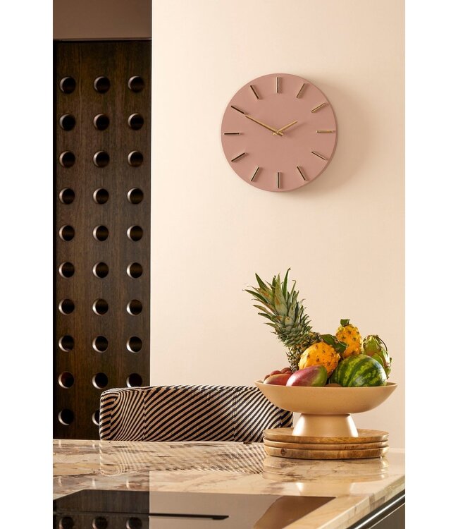 Brown Aluminium Wall Clock Ø35.5 cm