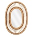Ocher Wall Mirror Rattan Wood 59x40x3 cm