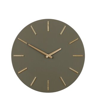 Mica Decorations Dark Brown Aluminium Wall Clock Ø35.5 cm – Modern Brixen Clock