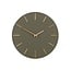 Mica Decorations Brixen Wanduhr aus Aluminium - Dunkelbraun - Ø35,5 cm