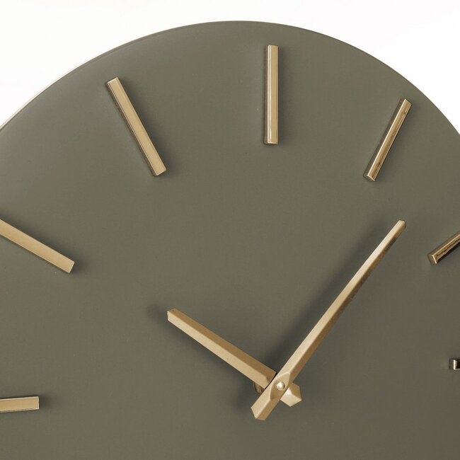 Dark Brown Aluminium Wall Clock Ø35.5 cm – Modern Brixen Clock