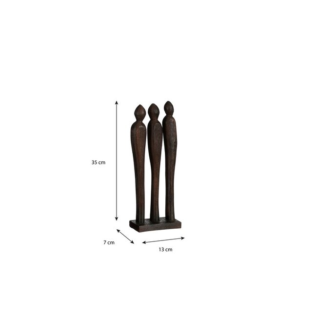 Mica Decorations Pegara Mango Wood Decorative Sculpture - Brown - L7 × W13 × H35 cm
