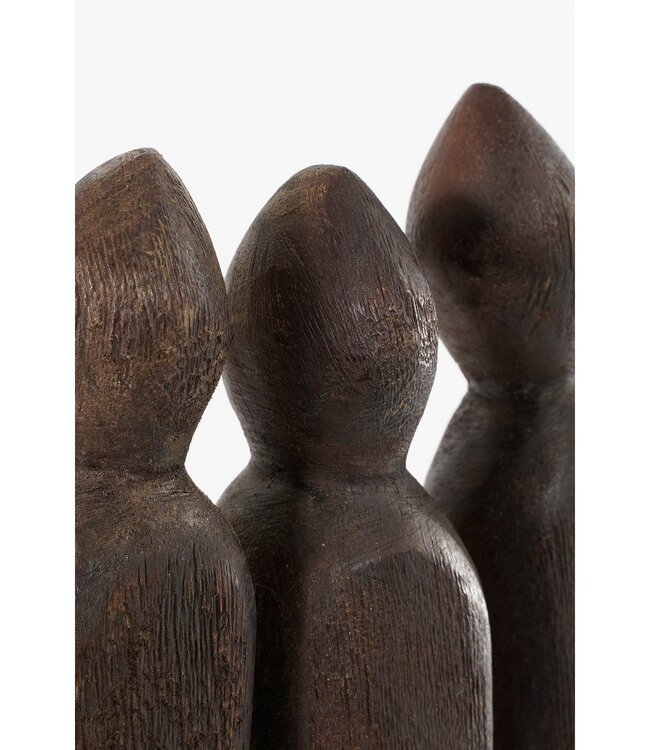 Decoratief Beeld Bruin Mango Hout – Handgemaakt