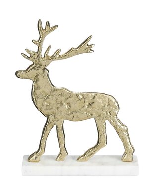 Mica Decorations Gouden Kerstbeeld van Aluminium – Modern Woondecor