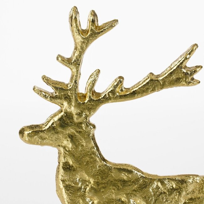 Gouden Kerstbeeld van Aluminium – Modern Woondecor