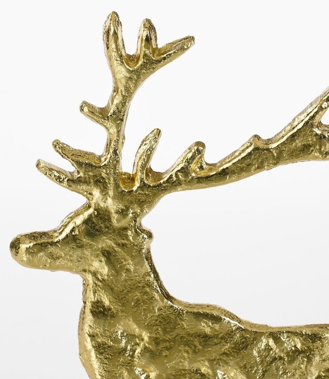 Gouden Kerstbeeld van Aluminium – Modern Woondecor