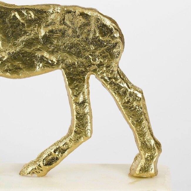 Kerst Decoratief Beeld Goud Aluminium – Handgemaakt